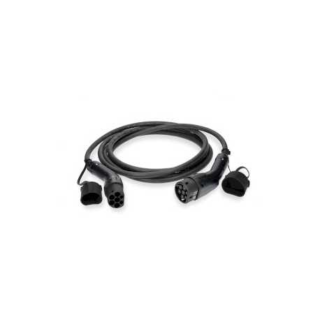 Kabel voor elektrische voertuigen | Cable Type 2 | 32 A | 22000 W | 3-fasen | 5.00 m | Zwart | Gift Box