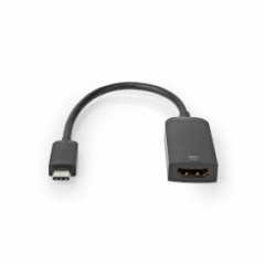 USB-C™ Adapter | USB 3.2 Gen 1 | USB-C™ Male | HDMI™ Output | 4K@60Hz | 0.20 m | Rond | Vernikkeld | PVC | Zwart | Doos