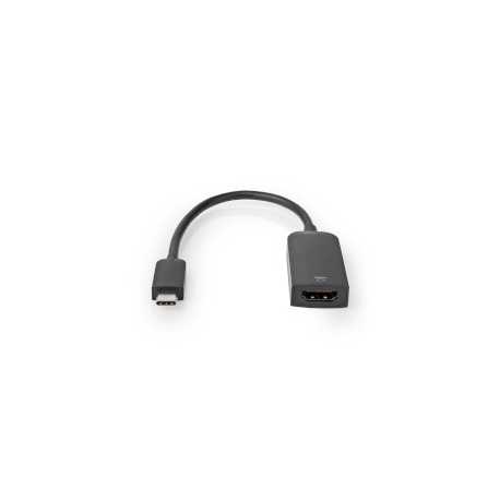 USB-C™ Adapter | USB 3.2 Gen 1 | USB-C™ Male | HDMI™ Female | 4K@60Hz | 0.20 m | Rond | Vernikkeld | PVC | Zwart | Doos