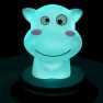 SILLY HIPPO LED nachtlampje nijlpaard blauw