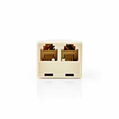 Telecom Splitter | RJ11 Female | 2x RJ11 (4/6) Female | ABS | Ivoor | Doos