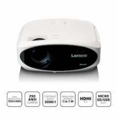 Full HD 1080P LCD-projector met Bluetooth® Wit