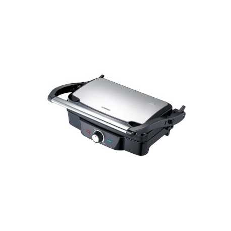 Panini / Tafelgrill 1600W Zwart / Roestvrijstalen bovenbehuizing