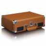 Koffer platenspeler met 2 ingebouwde speakers Bruin