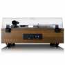 Platenspeler met 4 ingebouwde luidsprekers en bluetooth-ontvangst Wood