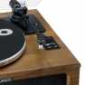Platenspeler met 4 ingebouwde luidsprekers en bluetooth-ontvangst Wood