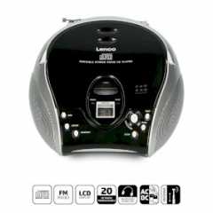 Draagbare stereo FM-radio met CD-speler Zwart/zilver