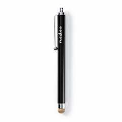 Stylus Pen | Gebruikt voor: Smartphone / Tablet | Koperdoek Tip | 1 Stuks | Met clip | Zwart