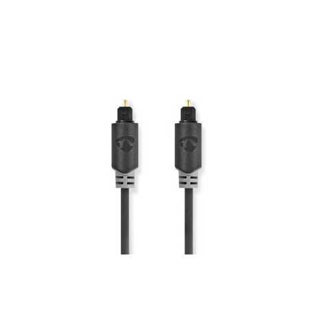 Optische Audiokabel | TosLink Male | TosLink Male | 1.00 m | Rond | PVC | Antraciet | Doos