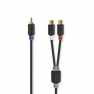 Subwoofer-Kabel | RCA Male | 2x RCA Female | Verguld | 0.20 m | Rond | 4.0 mm | Antraciet | Doos