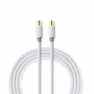 Coaxkabel | IEC (Coax) Male | IEC (Coax) Female | Verguld | 100 dB | 75 Ohm | Dubbel Afgeschermd | 5.00 m | Rond | PVC | Wit | D