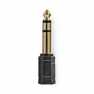 Stereo-Audioadapter | 6,35 mm Male | 3,5 mm Female | Verguld | Recht | ABS | Antraciet | 1 Stuks | Doos