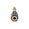 Stereo-Audioadapter | 6,35 mm Male | 3,5 mm Female | Verguld | Recht | ABS | Antraciet | 1 Stuks | Doos