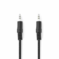 Stereo-Audiokabel | 3,5 mm Male | 3,5 mm Male | Vernikkeld | 0.50 m | Rond | Zwart | Doos