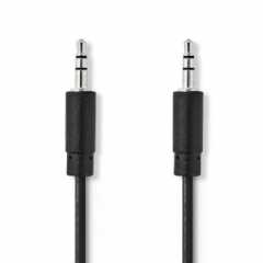 Stereo-Audiokabel | 3,5 mm Male | 3,5 mm Male | Vernikkeld | 5.00 m | Rond | Zwart | Doos