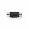 Mono-Audioadapter | RCA Female | RCA Female | Vernikkeld | Recht | ABS | Zwart | 1 Stuks | Doos