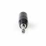 XLR-Adapter | XLR 3-Pins Male | 6,35 mm Male | Vernikkeld | Recht | Metaal | Zwart | 1 Stuks | Polybag
