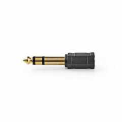 Stereo-Audioadapter | 6,35 mm Male | 3,5 mm Female | Verguld | Recht | ABS | Zwart | 10 Stuks | Envelop