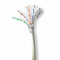 Netwerk Kabel Rol | CAT6a | Solid | S/FTP | Koper | 100.0 m | Binnenshuis | Rond | LSZH | Grijs | Gift Box