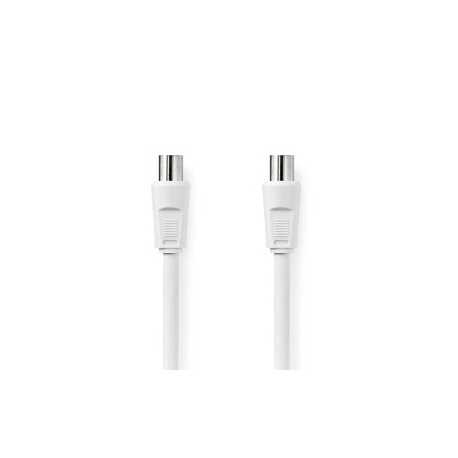 Coaxkabel | IEC (Coax) Male | IEC (Coax) Female | Vernikkeld | 90 dB | 75 Ohm | Dubbel Afgeschermd | 1.50 m | Rond | PVC | Wit |