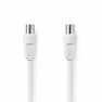 Coaxkabel | IEC (Coax) Male | IEC (Coax) Female | Vernikkeld | 90 dB | 75 Ohm | Dubbel Afgeschermd | 1.50 m | Rond | PVC | Wit |