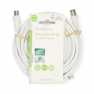 Coaxkabel | IEC (Coax) Male | IEC (Coax) Female | Vernikkeld | 90 dB | 75 Ohm | Dubbel Afgeschermd | 5.00 m | Rond | PVC | Wit |