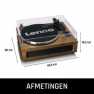 Platenspeler met 4 ingebouwde luidsprekers en bluetooth-ontvangst Wood