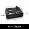 Platenspeler met 4 ingebouwde luidsprekers en bluetooth-ontvangst Zwart