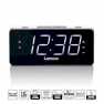PLL FM wekkerradio groot en duidelijk 1.8" LED display Wit