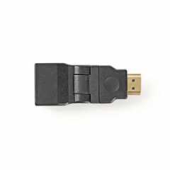 HDMI™-Adapter | HDMI™ Connector | HDMI™ Output | Verguld | Zwenken | ABS | Zwart | 1 Stuks | Envelop
