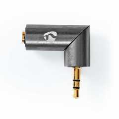 Stereo-Audioadapter | 3,5 mm Male | 3,5 mm Female | Verguld | Recht | Metaal | Goud / Gun Metal Grijs | 1 Stuks | Cover Window B