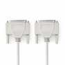 Seriële Kabel | D-SUB 25-Pins Male | D-SUB 25-Pins Male | Vernikkeld | 5.00 m | Rond | PVC | Ivoor | Polybag