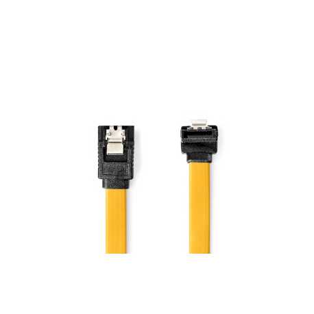 SATA Kabel | 6 Gbps | SATA 7-Pins Female | SATA 7-Pins Female | Vernikkeld | 1.00 m | Plat | PVC | Geel | Polybag