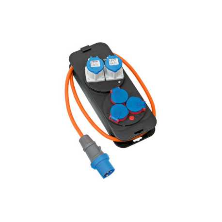 Camping-verdeelkast met CEE-stekker / brennenstuhl stroomverdeler 16A voor camping en permanent gebruik buitenshuis IP44 (Campin