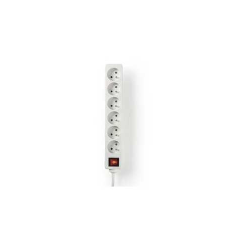 Stekkerdoos | France / Type-E (CEE 7/6) | 6-wegs | 1.50 m | 3680 W | 16 A | Soort aarding: Aardpen | 230 V AC 50/60 Hz | Hoek va