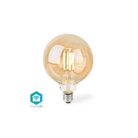 SmartLife LED Filamentlamp | Wi-Fi | E27 | 806 lm | 7 W | Warm Wit | 1800 - 3000 K | Glas | Android™ / IOS | Globe | 1 Stuks